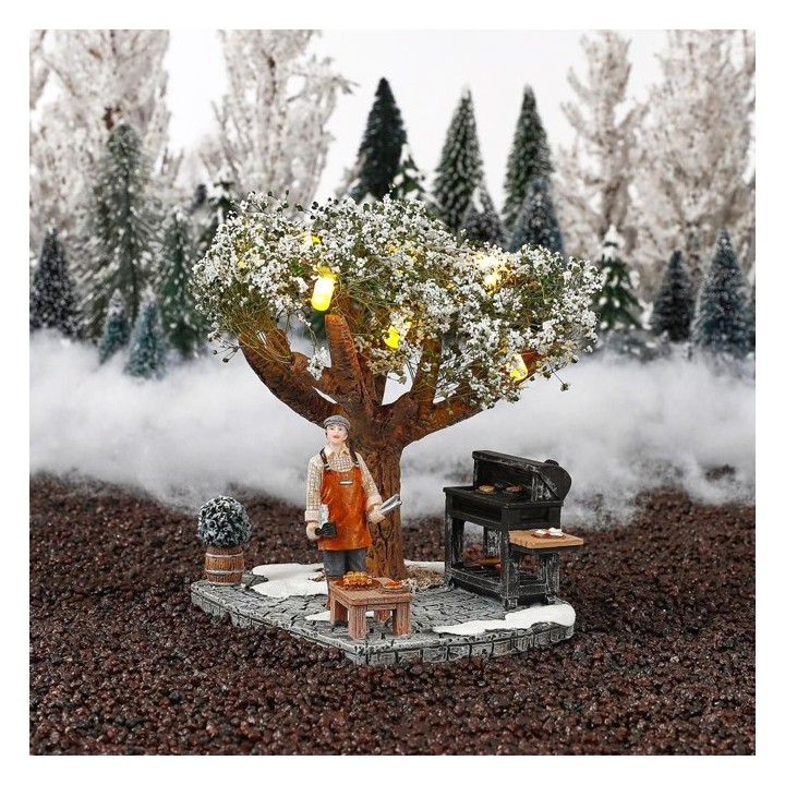 Barbecue en hiver lumineux Lemax