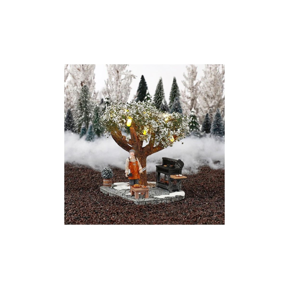 Barbecue en hiver lumineux Lemax