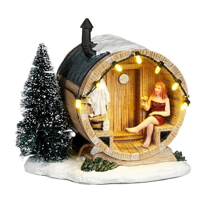Sauna sous la neige lumineux Luville