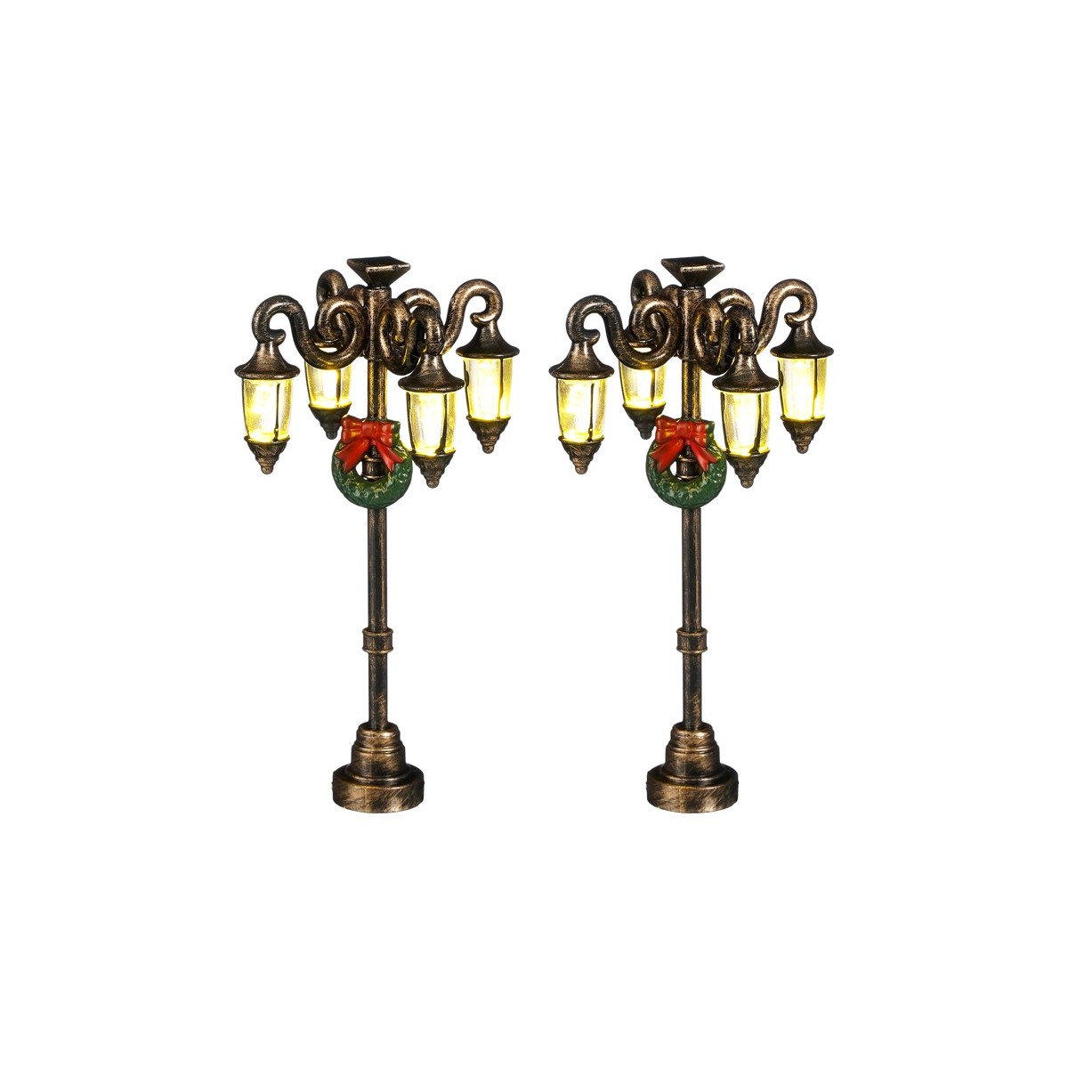 Lampadaires lumineux décorés Lot de 2 Luville
