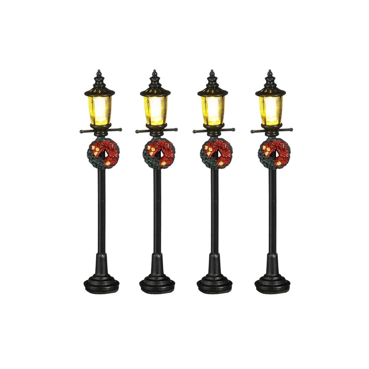 Lampadaires lumineux décorés Lot de 4 Luville