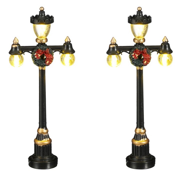 Lampadaires lumineux décorés Lot de 2 Luville