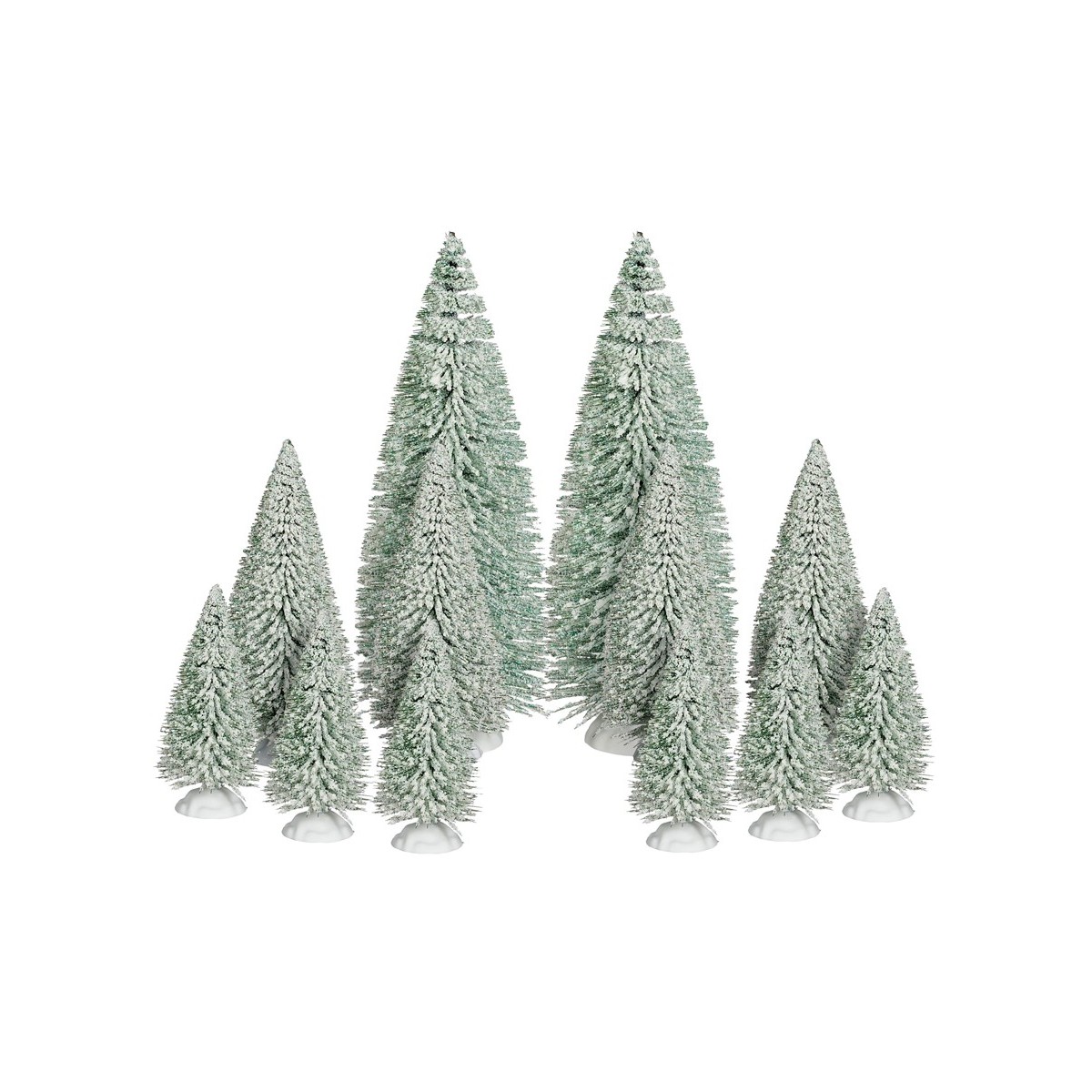Assortiment Sapins enneigés Lot de 12 Luville