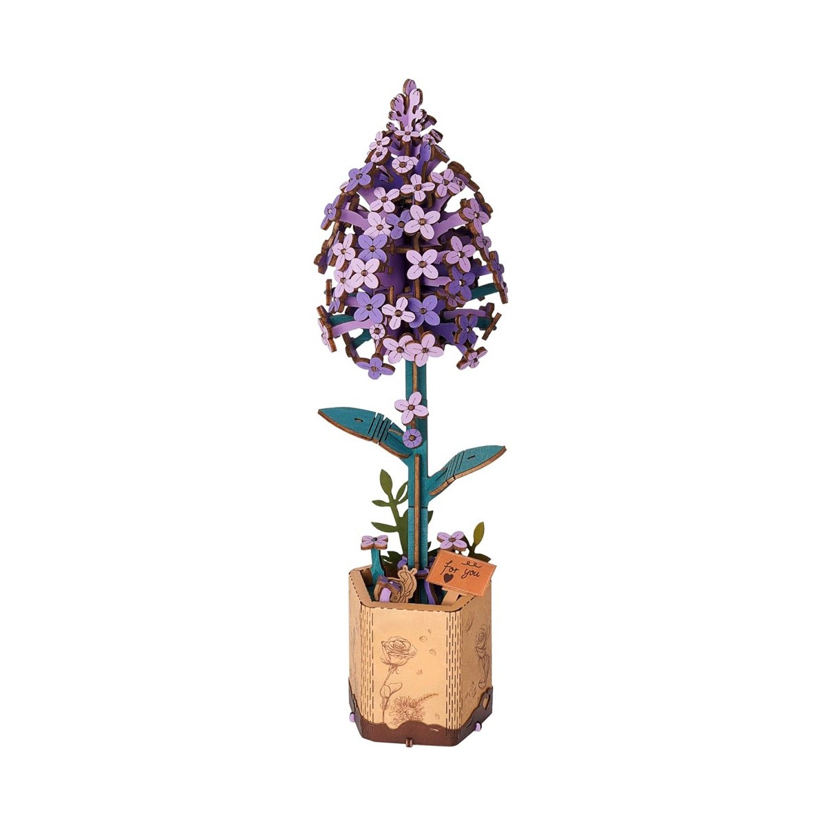 Maquette en bois Fleur Lilas