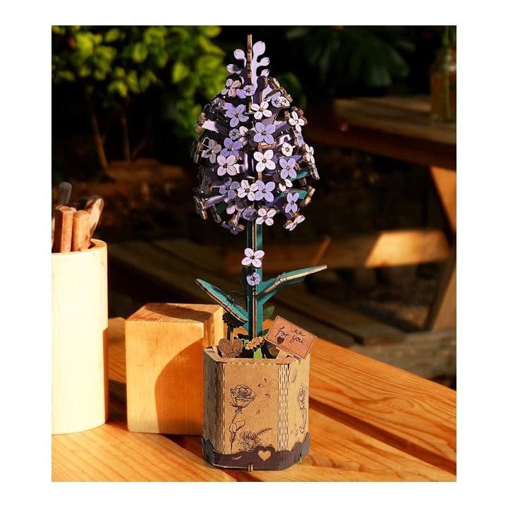Maquette en bois Fleur Lilas