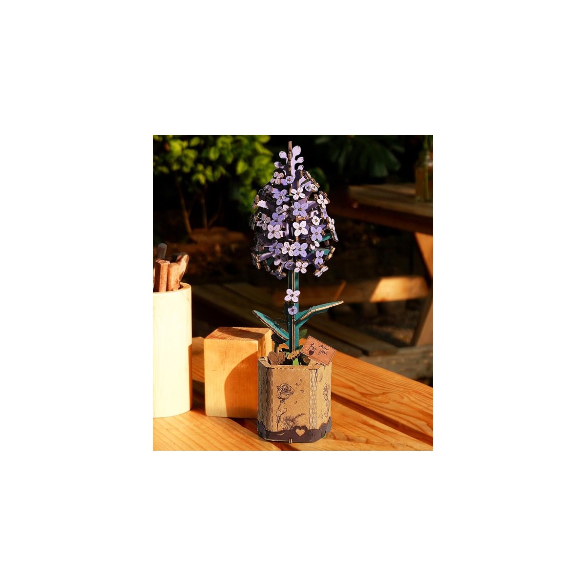 Maquette en bois Fleur Lilas