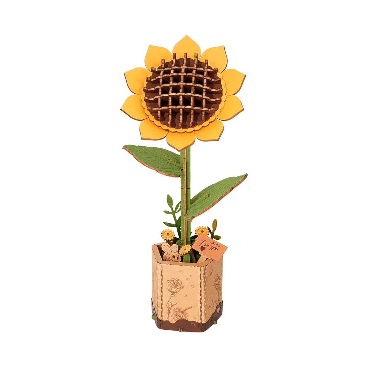 Maquette en bois Fleur Tournesol