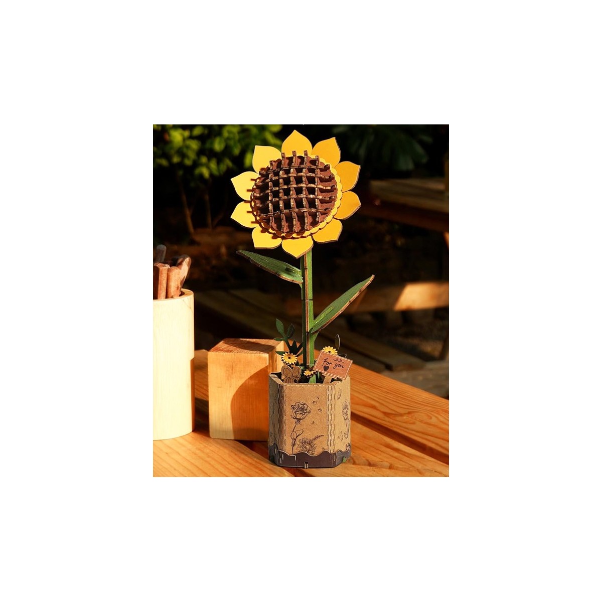 Maquette en bois Fleur Tournesol