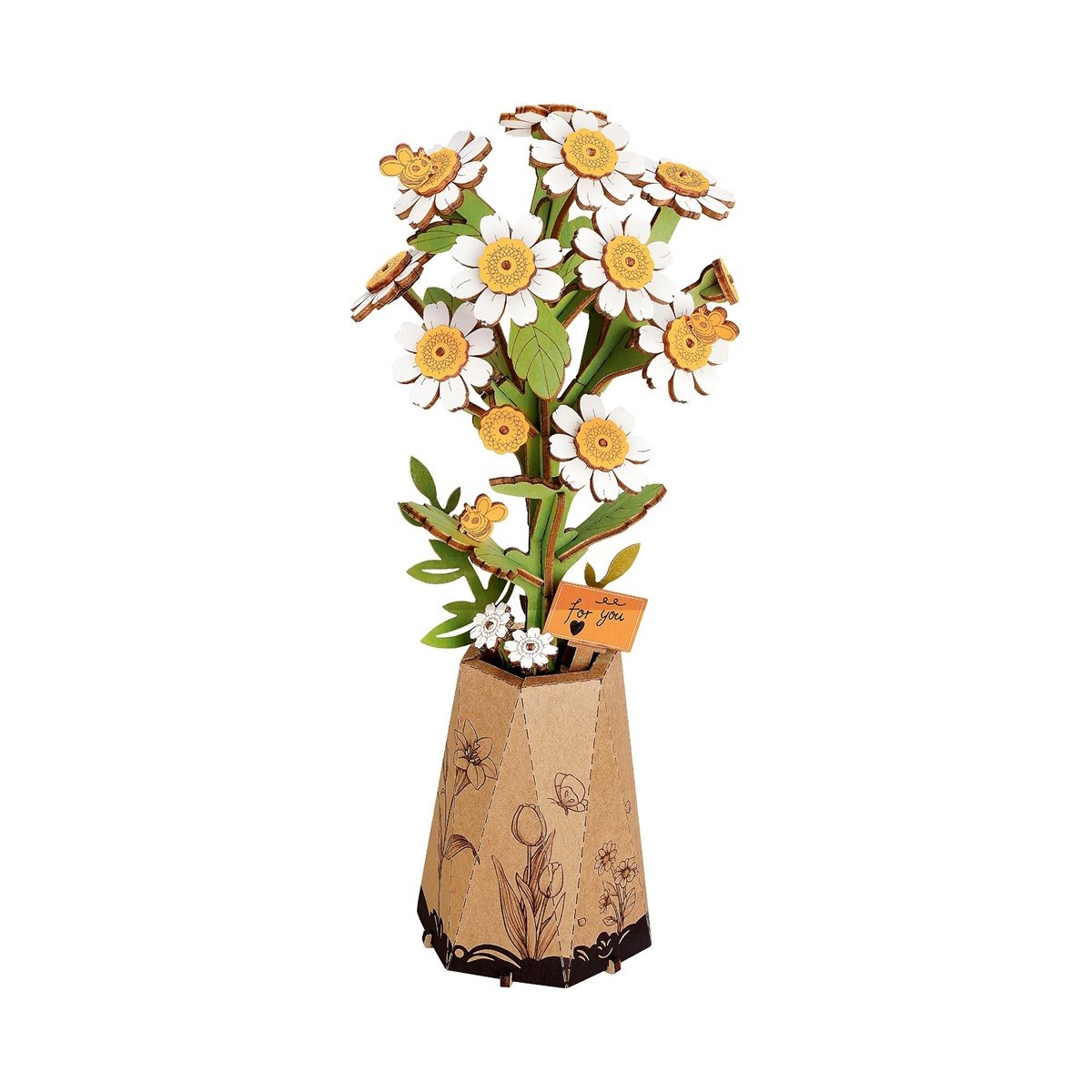 Maquette en bois Fleur Camomille