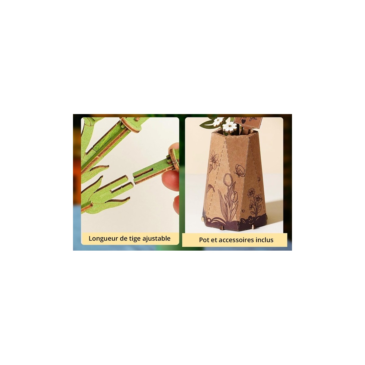 Maquette en bois Fleur Camomille