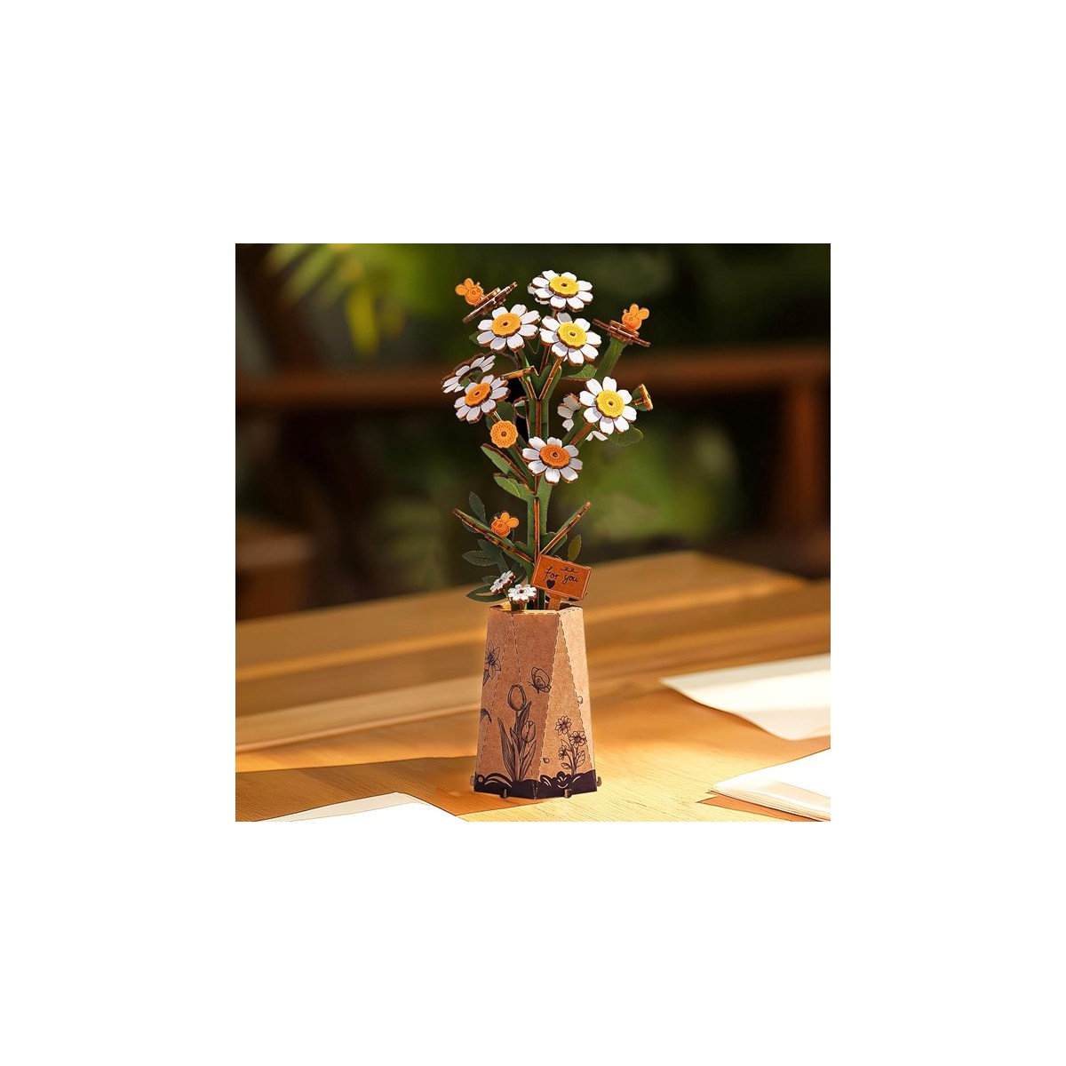 Maquette en bois Fleur Camomille