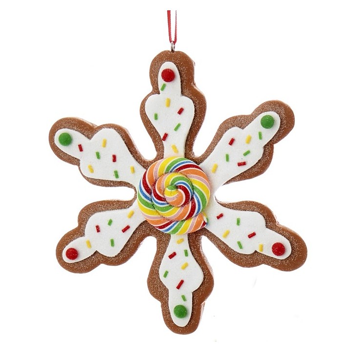 Suspension sapin Flocon pain d'épices