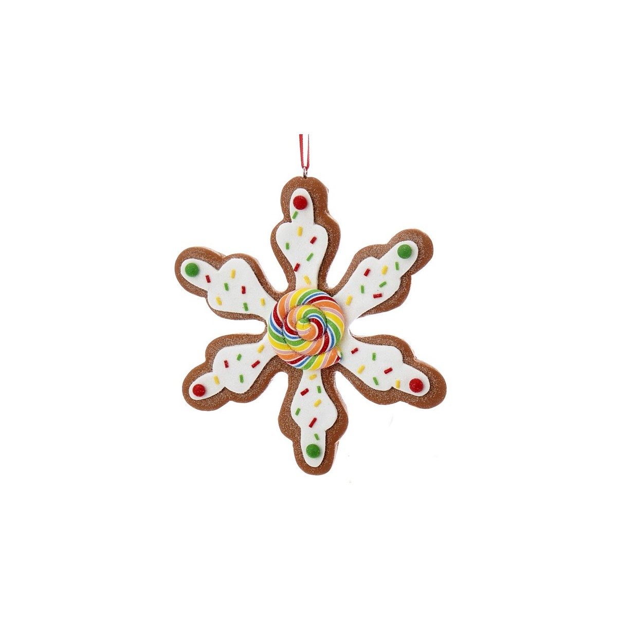 Suspension sapin Noël Flocon pain d'épices