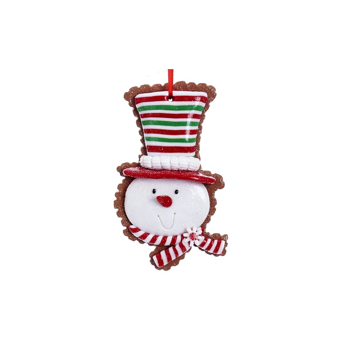Suspension sapin Noël Bonhomme de neige pain dépices