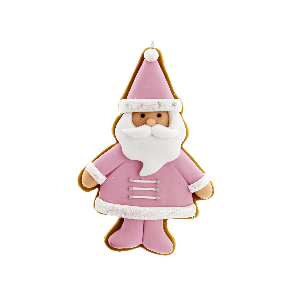Suspension sapin Père Noël rose