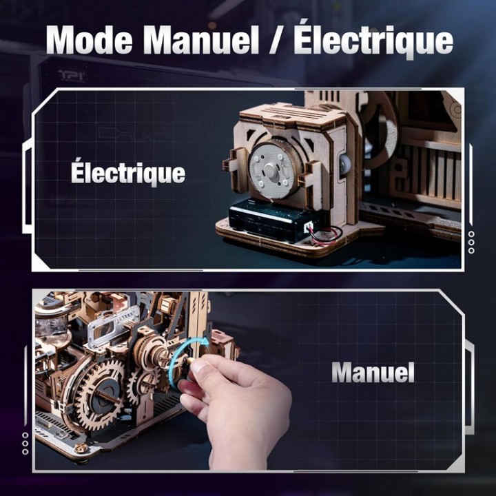 Maquette en bois animée Circuit de billes motorisé