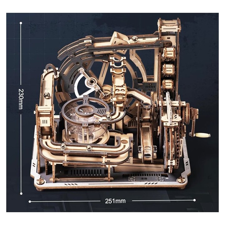 Maquette en bois animée Circuit de billes motorisé