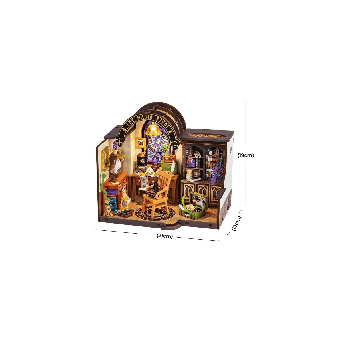 Maquette en bois lumineuse Bureau magique