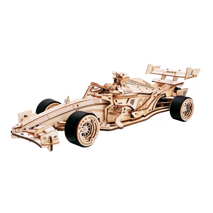 Maquette bois animée Voiture de course