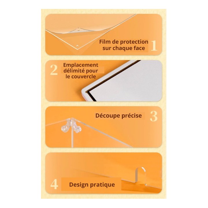 Boîte de présentation transparente anti-poussière