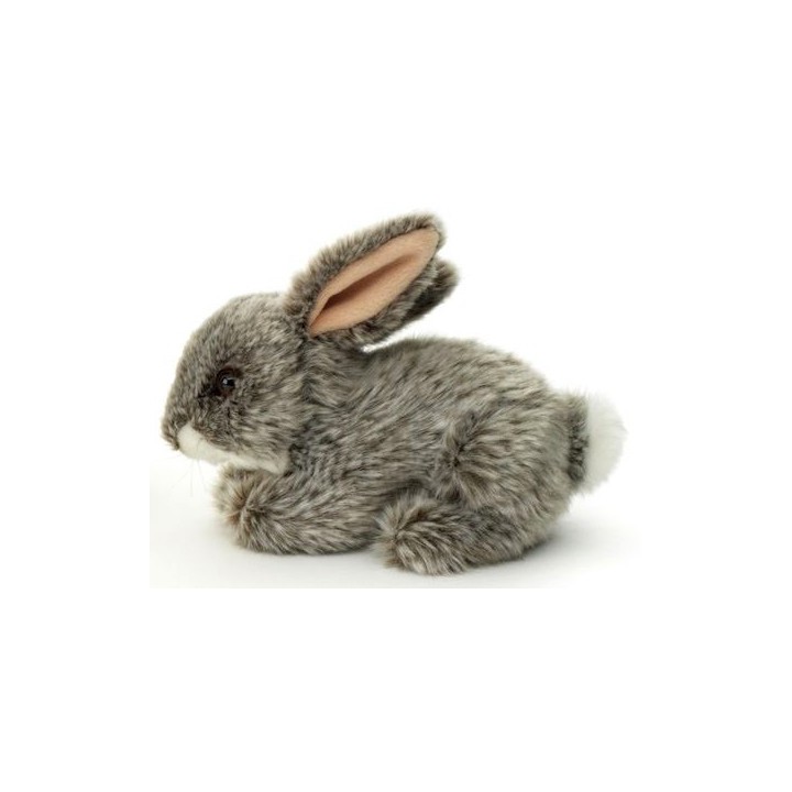 Peluche lapin gris 18 cm