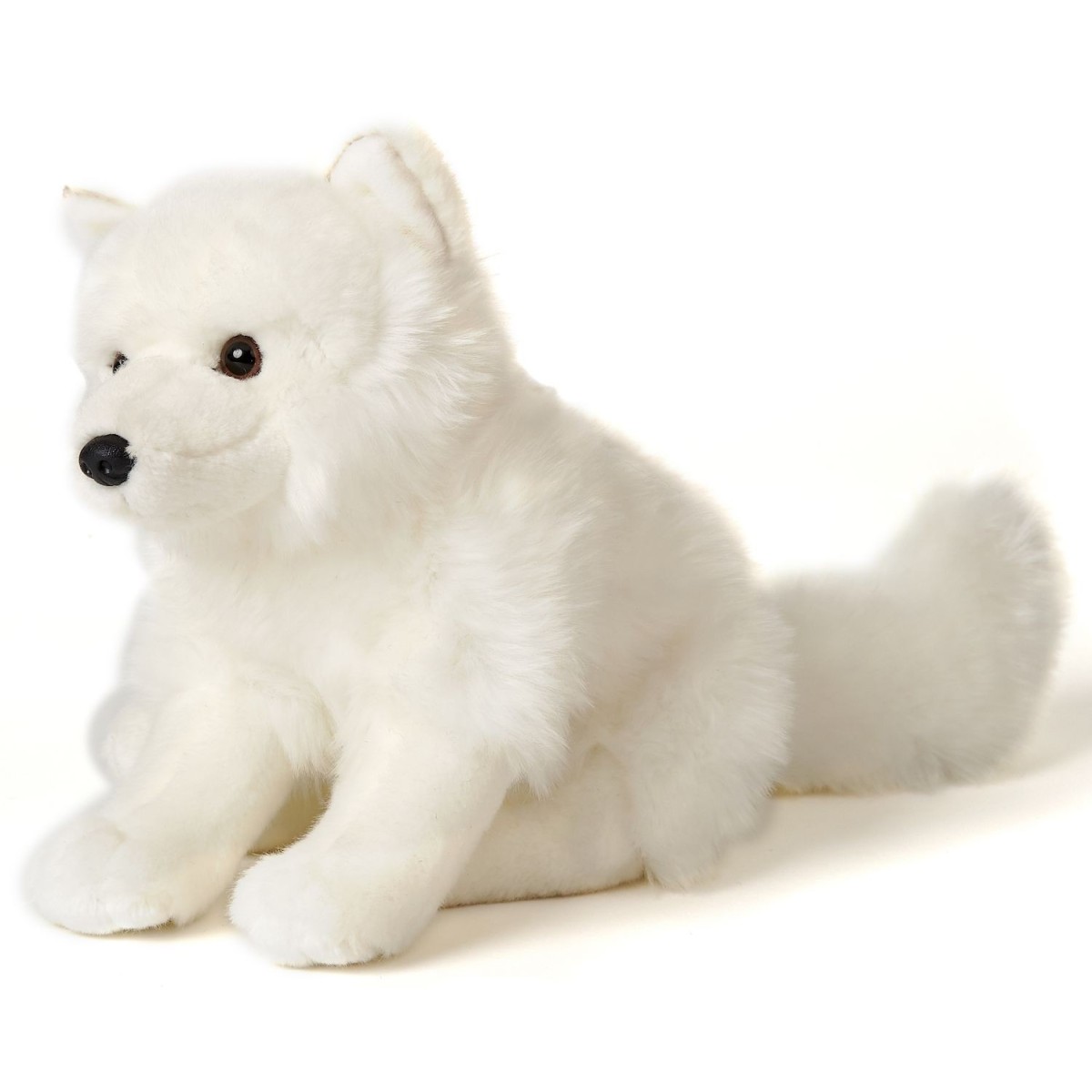 Peluche renard polaire assis 26 cm