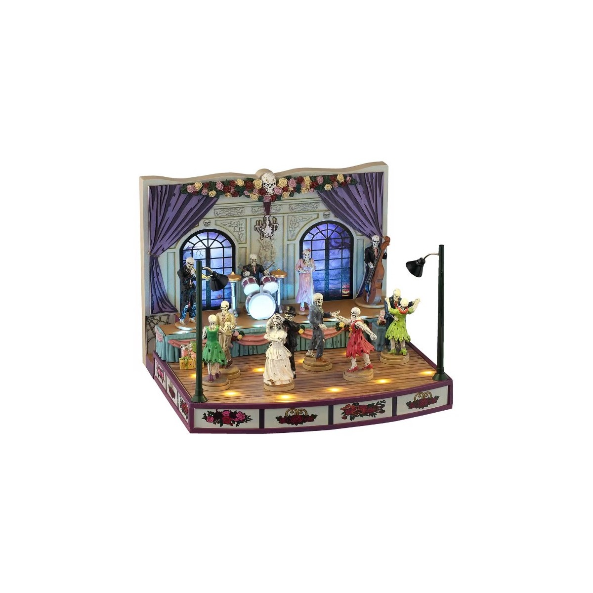 Bal de squelettes animé lumineux sonore LEMAX Spooky Town