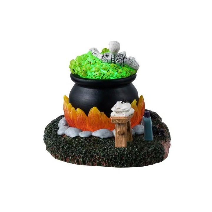 Squelette dans chaudron lumineux LEMAX Spooky Town
