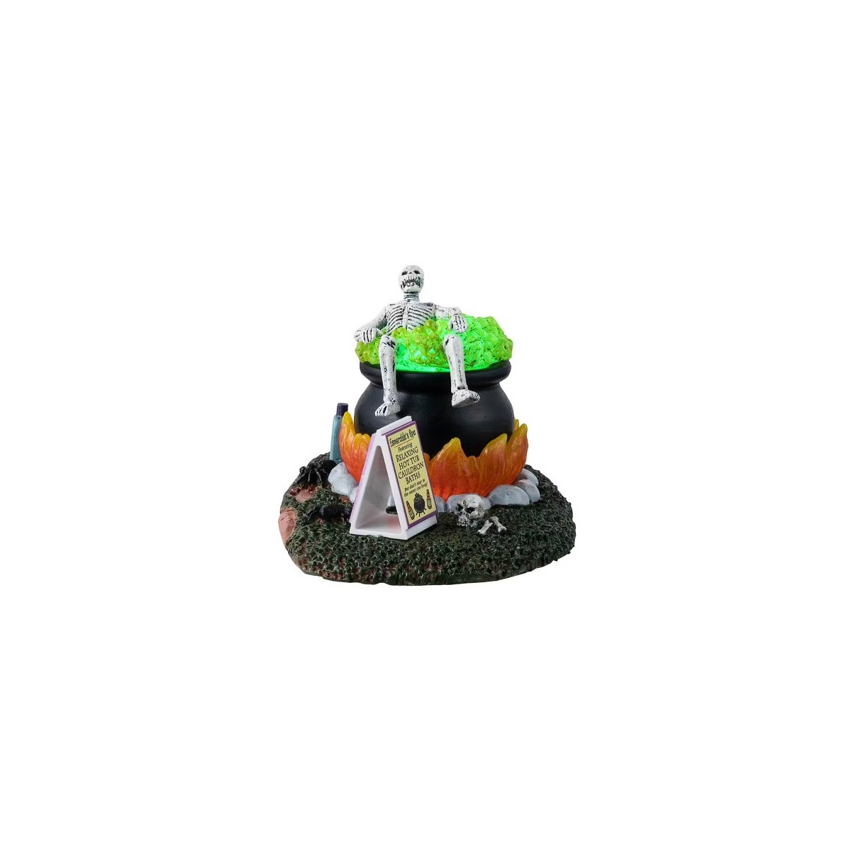 Squelette dans chaudron lumineux LEMAX Spooky Town