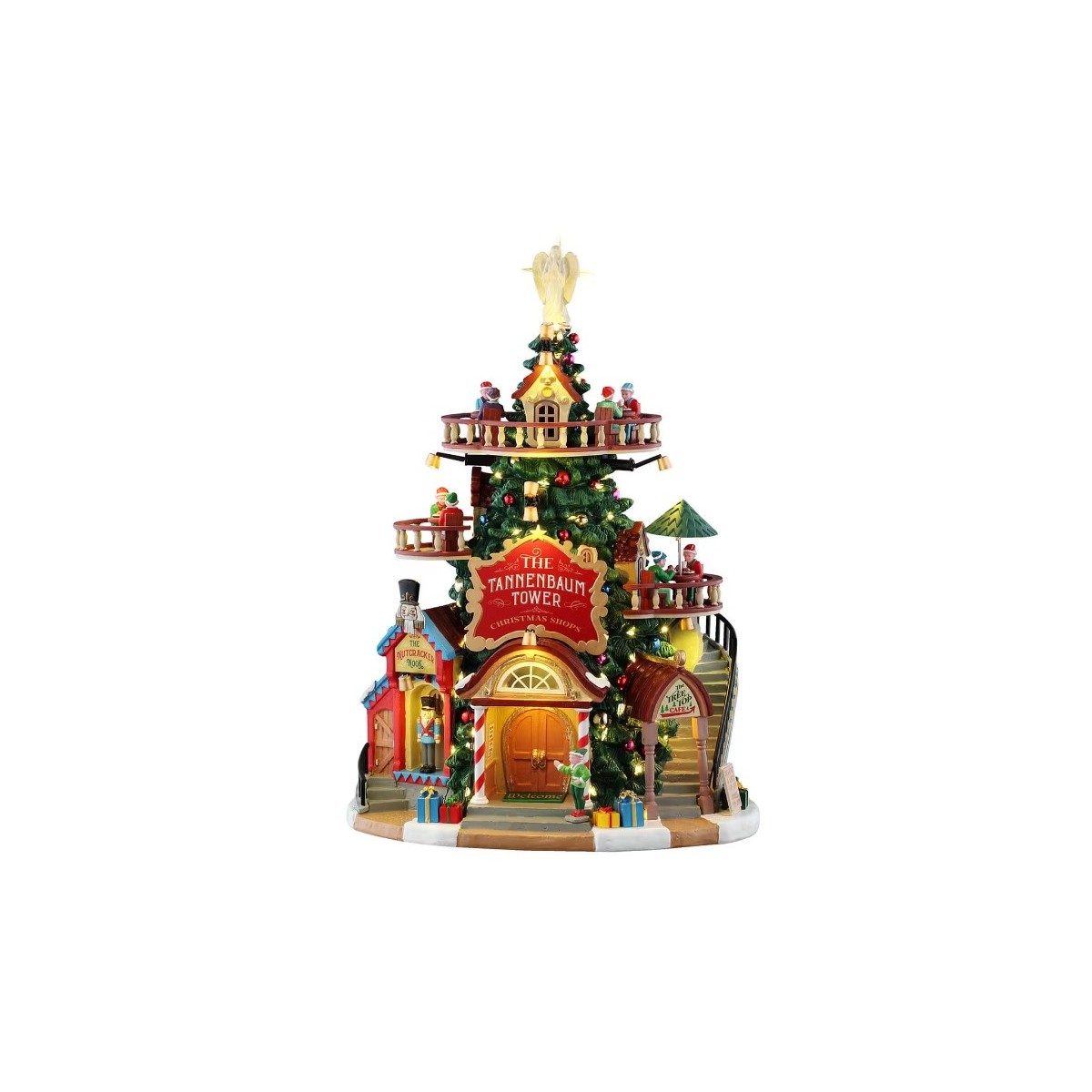 Tour lumineuse avec boutiques de Noël LEMAX