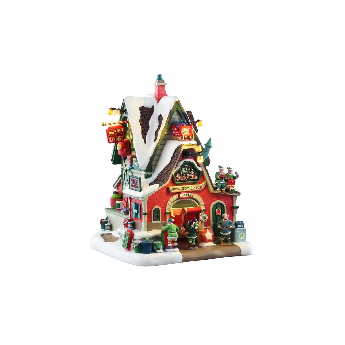 Chalet de lutins lumineux Réparation de traineau LEMAX