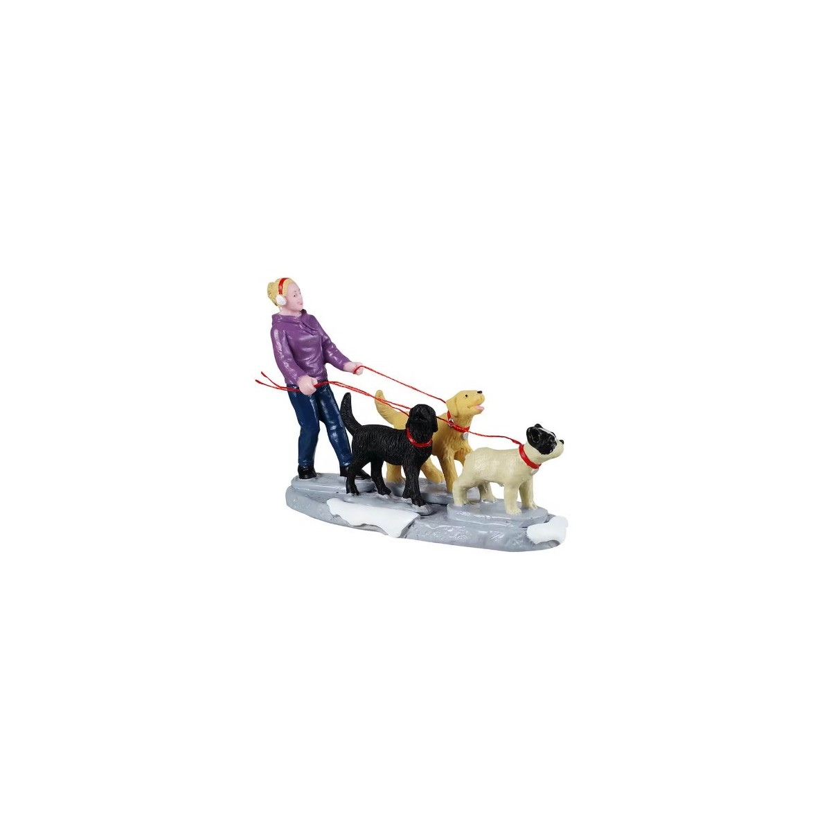 Dame promenant ses chiens LEMAX