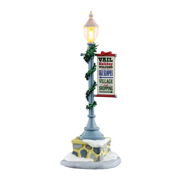 Lampadaire lumineux décoré enneigé LEMAX