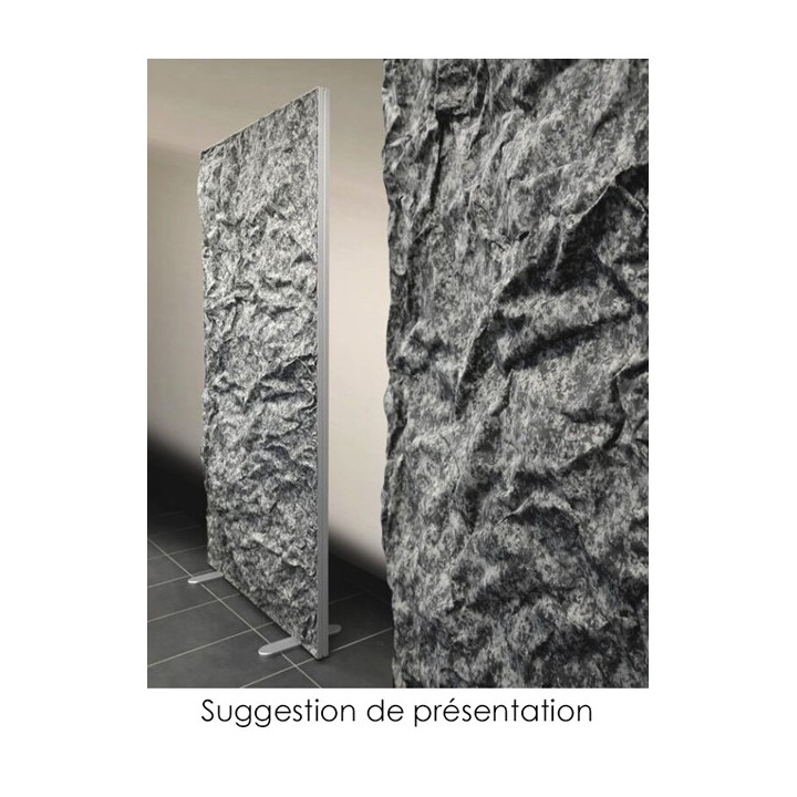 Feuille modulable à froisser effet rocher gris foncé 100x60cm