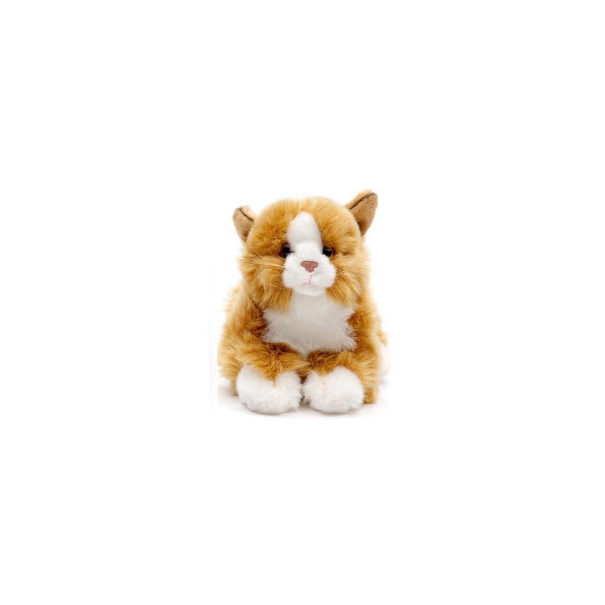 Peluche Chat roux blanc 21 cm Peluche Chat roux blanc 21 cm