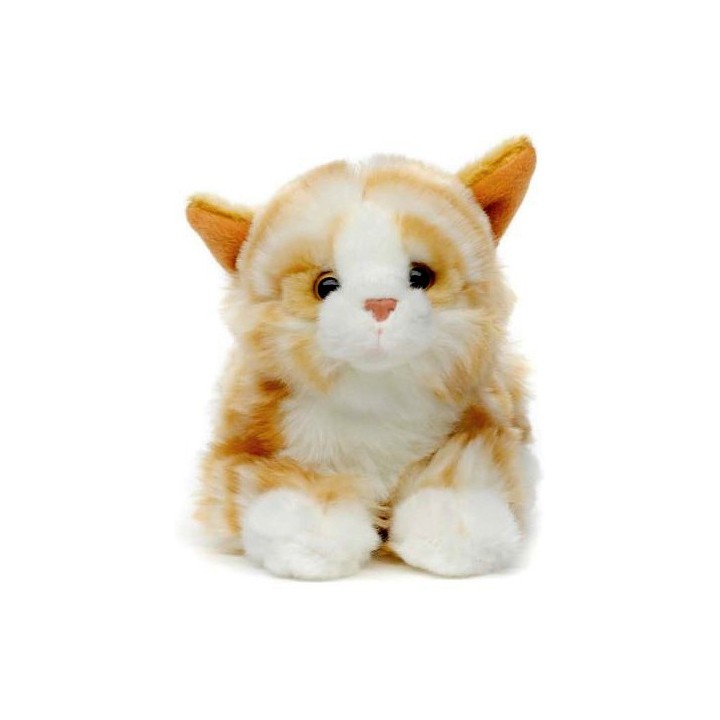 Peluche Chat tigré roux 21 cm