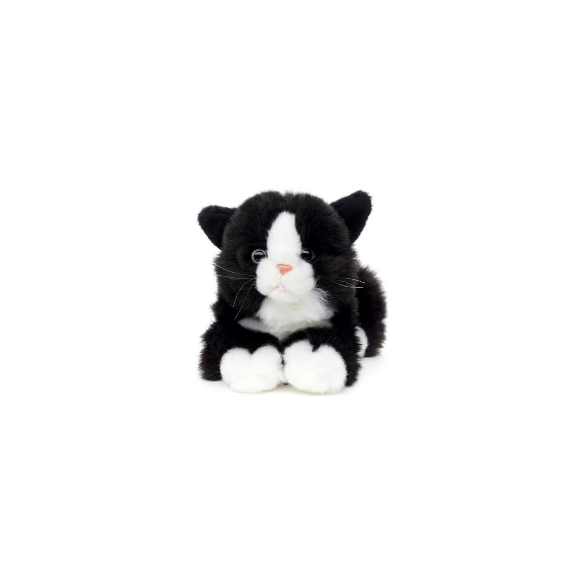 Peluche Chat noir blanc 21 cm Peluche Chat noir blanc 21 cm