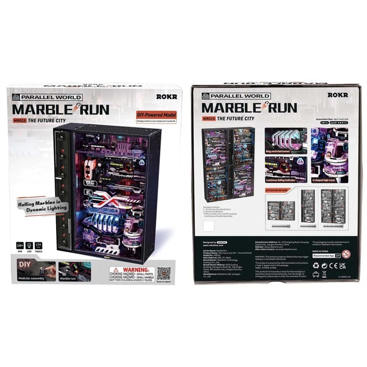 Maquette Circuit de billes futuriste motorisé 174 cm