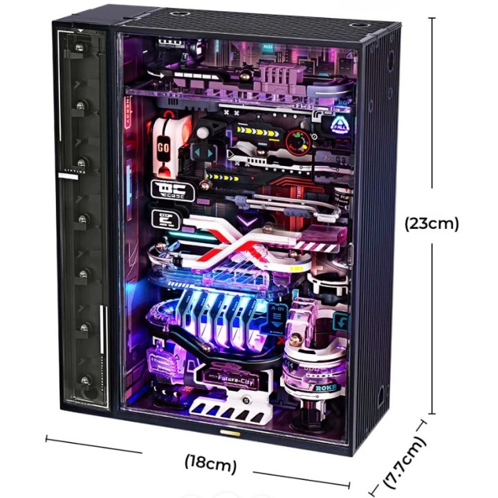 Maquette Circuit de billes futuriste motorisé 174 cm