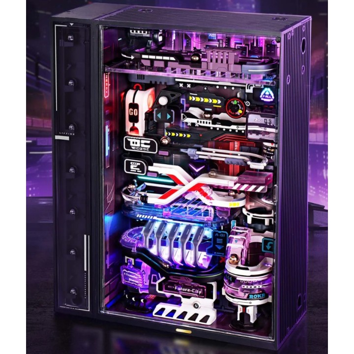 Maquette Circuit de billes futuriste motorisé 174 cm