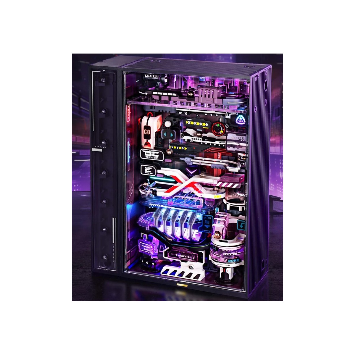 Maquette Circuit de billes futuriste motorisé 174 cm