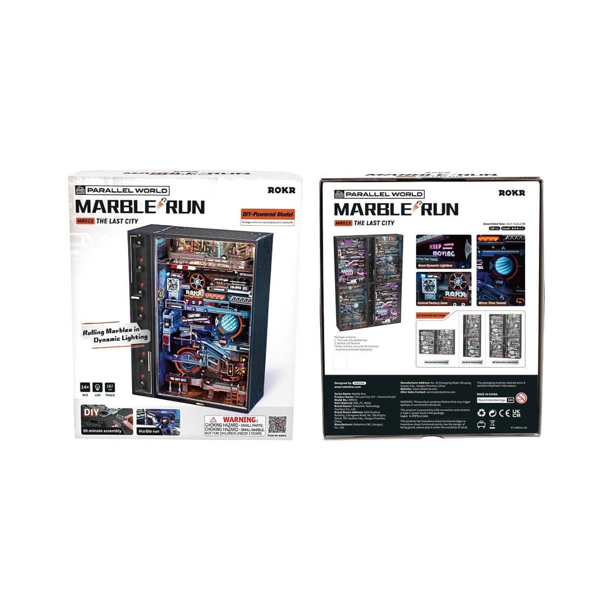 Maquette Circuit de billes futuriste motorisée 187 cm