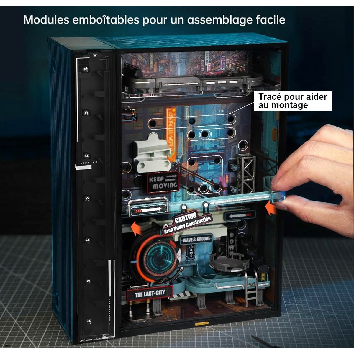 Maquette Circuit de billes futuriste motorisée 187 cm