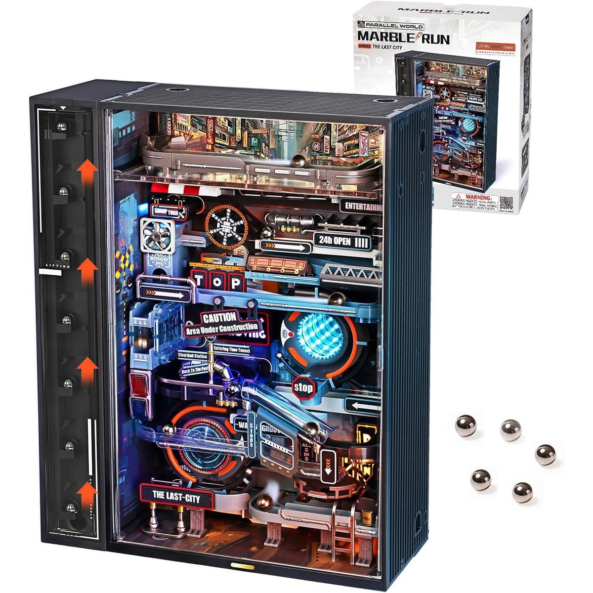 Maquette Circuit de billes futuriste motorisée 187 cm