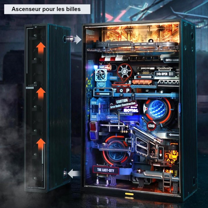 Maquette Circuit de billes futuriste motorisée 187 cm