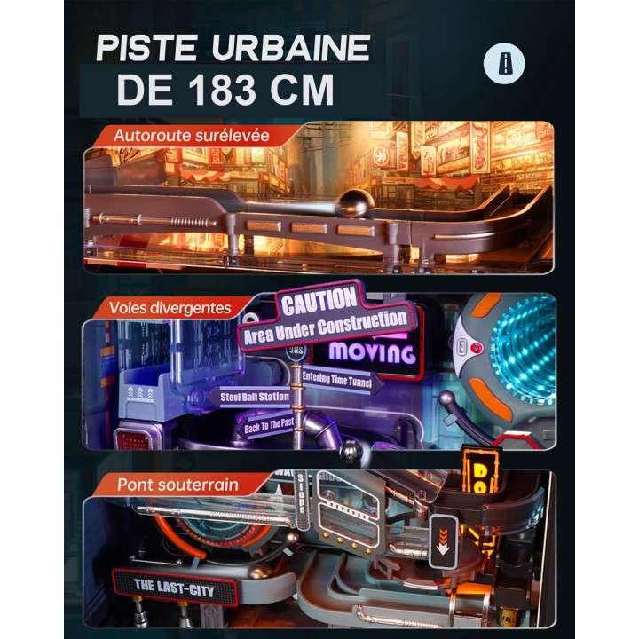 Maquette Circuit de billes futuriste motorisée 187 cm