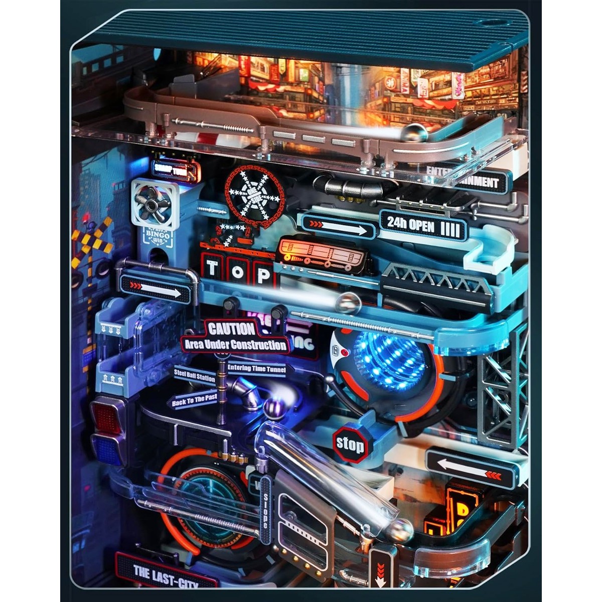 Maquette Circuit de billes futuriste motorisée 187 cm