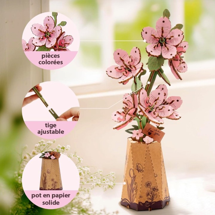Maquette en bois Fleurs de cerisier Sakura