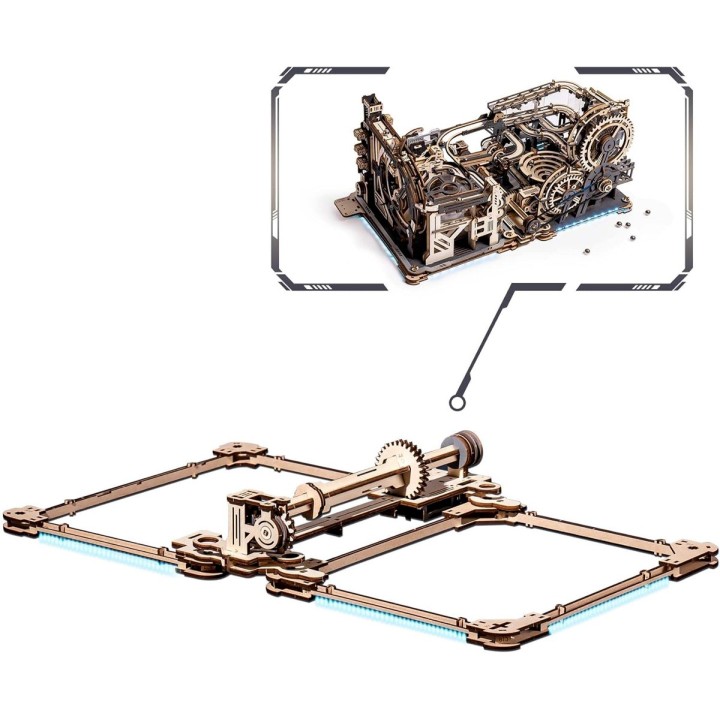 Module de connexion en bois lumineux pour Circuits de billes