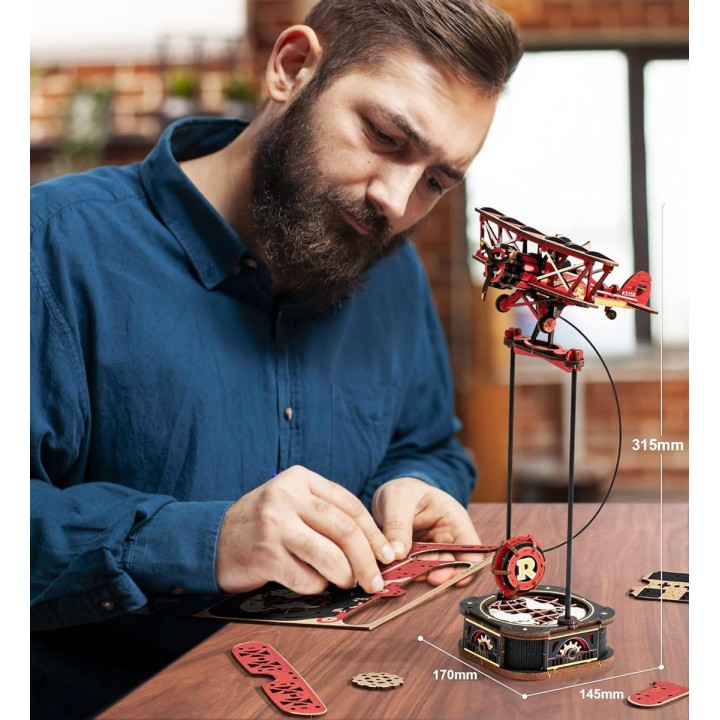 Maquette en bois Avion avec balancier